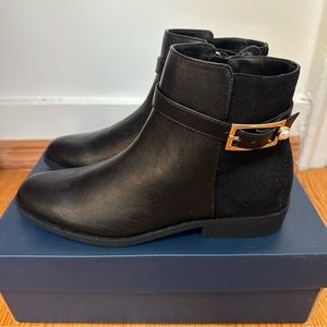 Zara Part Suede and Faux Leather Booties - Size: 39